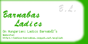 barnabas ladics business card